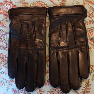 Men's Leather Gloves Cashmere Lined